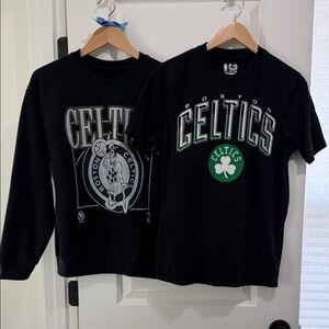 Small Boston Celtics Crewneck Sweatshirt & T-Shirt Bundle